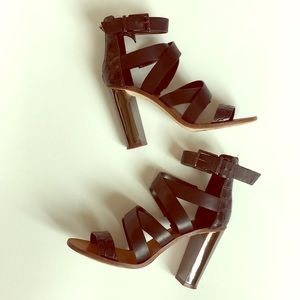BCBGMaxAzria Black High Heel Strappy Sandals